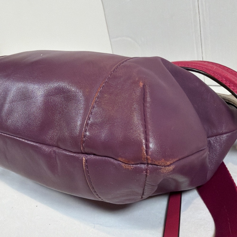 Coach Daisy Spectator Leather Crossbody Y2K Shoulder Bag F23951 Purple Pink - Picture 7 of 13